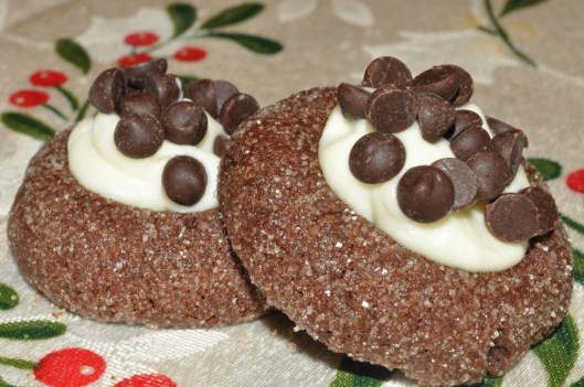 Chocolate-Cream Cheese Thumbprints