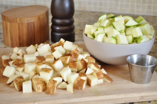 The prepared vegetables