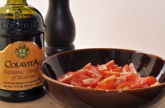 Cherry tomatoes and balsamic vinegar
