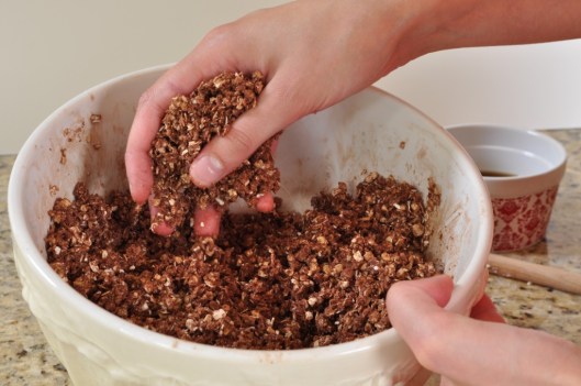 Mixing in the butter