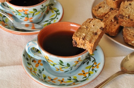 A Bite of Oat-Chocolate Chunk Biscotti