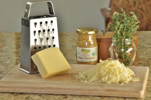 Grate the gruyere