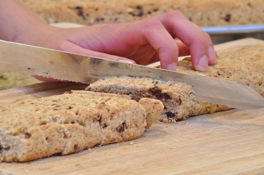 Slice the biscotti