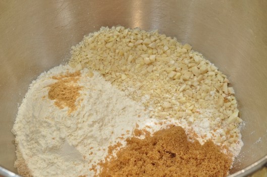 Chop almonds very fine