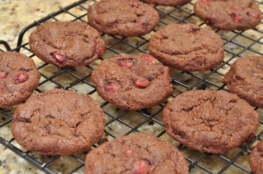 Cooling Pomegranate Brownie Cookies