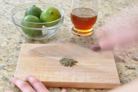 Chopping Rosemary for the Zeppole