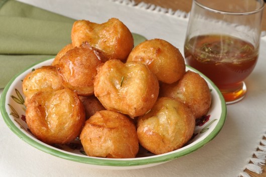 Lime Zeppole with Rosemary Honey