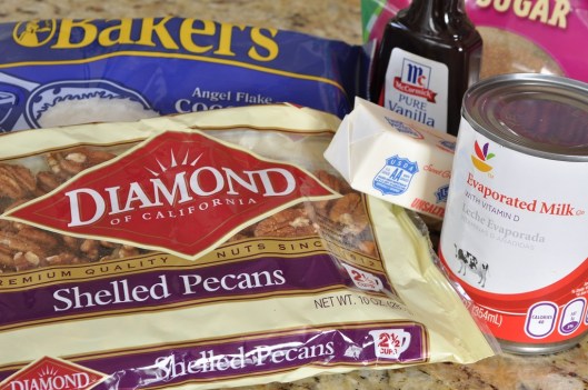 Ingredients for Coconut-Pecan Frosting