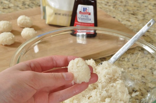 Roll into egg shapes