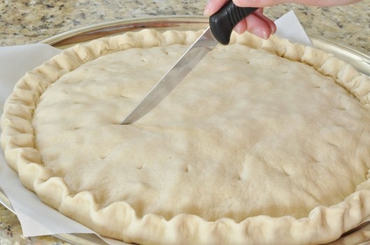 Scoring the top of the pagach