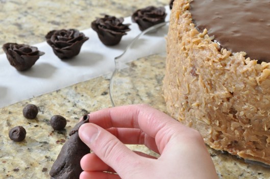 Wrap center petal around base