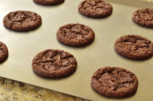 A Tray of Chocolate-Malt Cookies