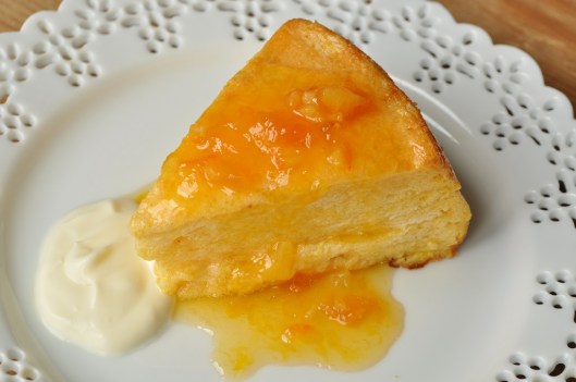 Dried Apricot Souffle Cake with Apricot -Grand Marnier Sauce