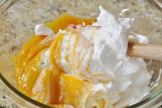 Fold the meringue into the souffle base