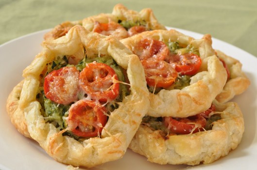 Zucchini, Gruyere, and Tomato Tarts