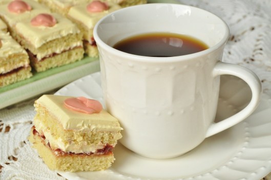 Rose-Almond Sponge Cake Square