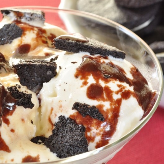 Homemade Hydrox Cookie and Hot Fudge Sundae I