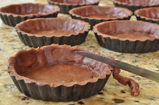 Lining the tart pans