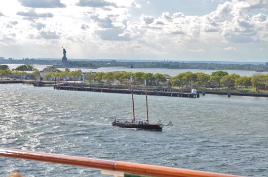 Coming up to the Statue of Liberty