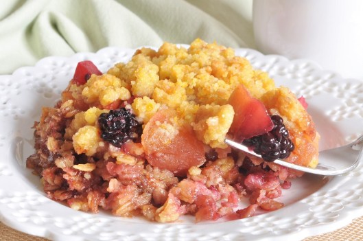 Enjoying Flapjack Crumble