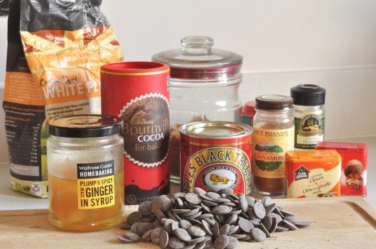 Ingredients for Ginger-Chocolate Sparkles