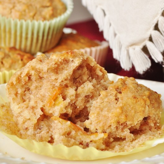Enjoying an Oat-Pecan Marmalade Muffin