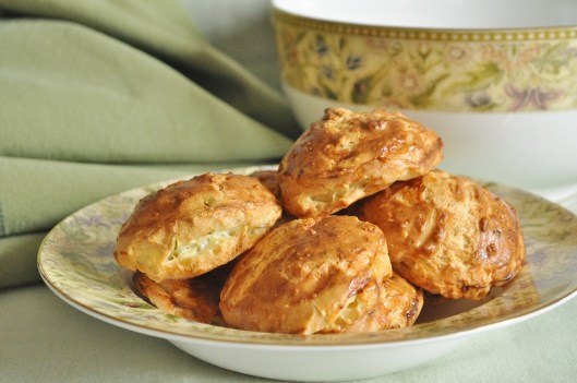 Chive-Gruyere Gougeres