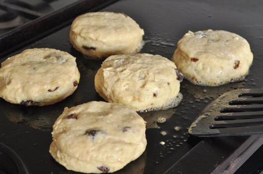 Cooking on the girdle