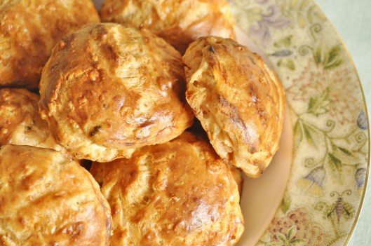 Gruyere Gougeres with Mustard and Chives