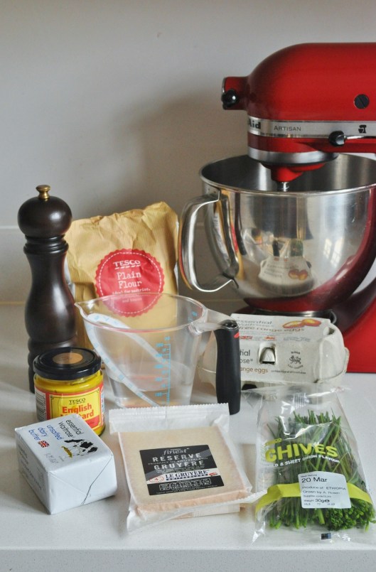 Ingredients for Gougeres