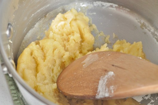 Until the dough flakes