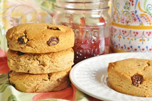 Peanut Butter-Honey-Raisin Scones